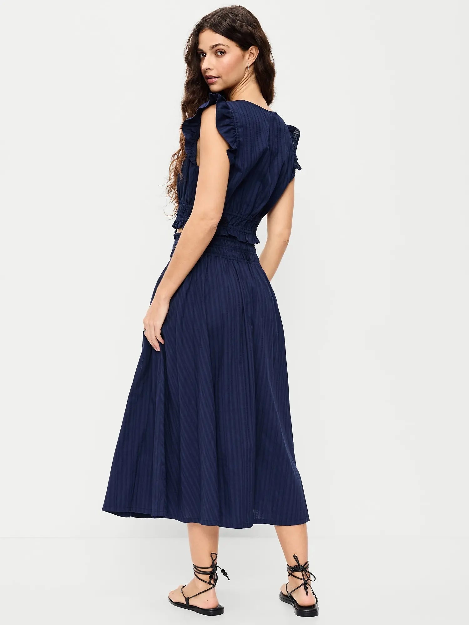 Old Navy Women'S Smocked-Waist Midi Skirt
