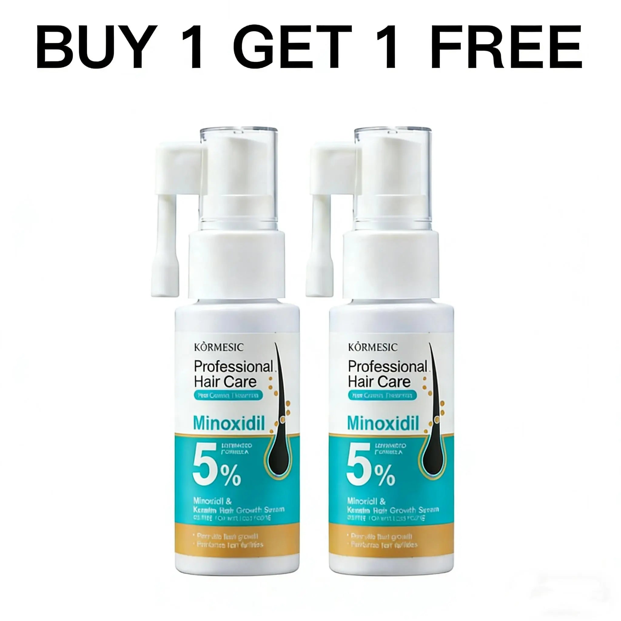 [BUY 1 GET 1 FREE]KÖRMESIC 5% Minoxidil Hair Growth Scalp Massage Cream with Keratin & Ginger for Men Women Prevents Loss Repairs Follicles Promotes Strengthens Roots Buy 1 Get 1 Free Thickening Regrowth Formula Rosemary Biotin