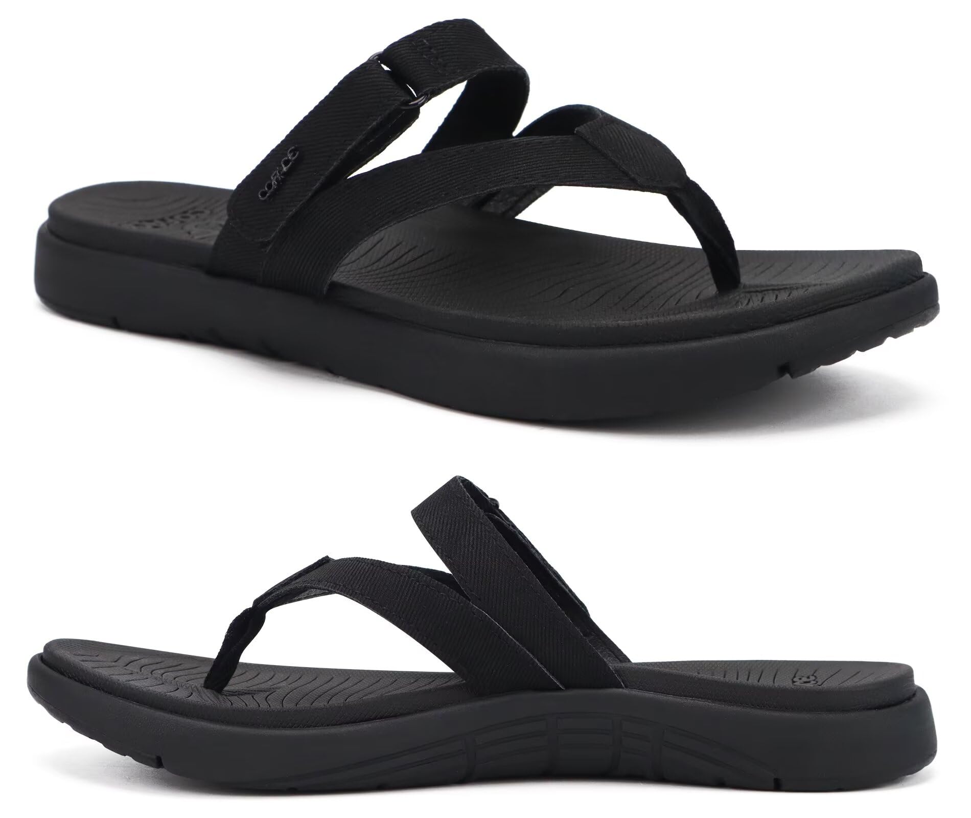 COFACE Womens Fashion Orthotic Flip Flops Ladies Slip On Lightweight Athletic Yoga Mat Cushion Thong Sandals With Comfortable Plantar Fasciitis Arch Support