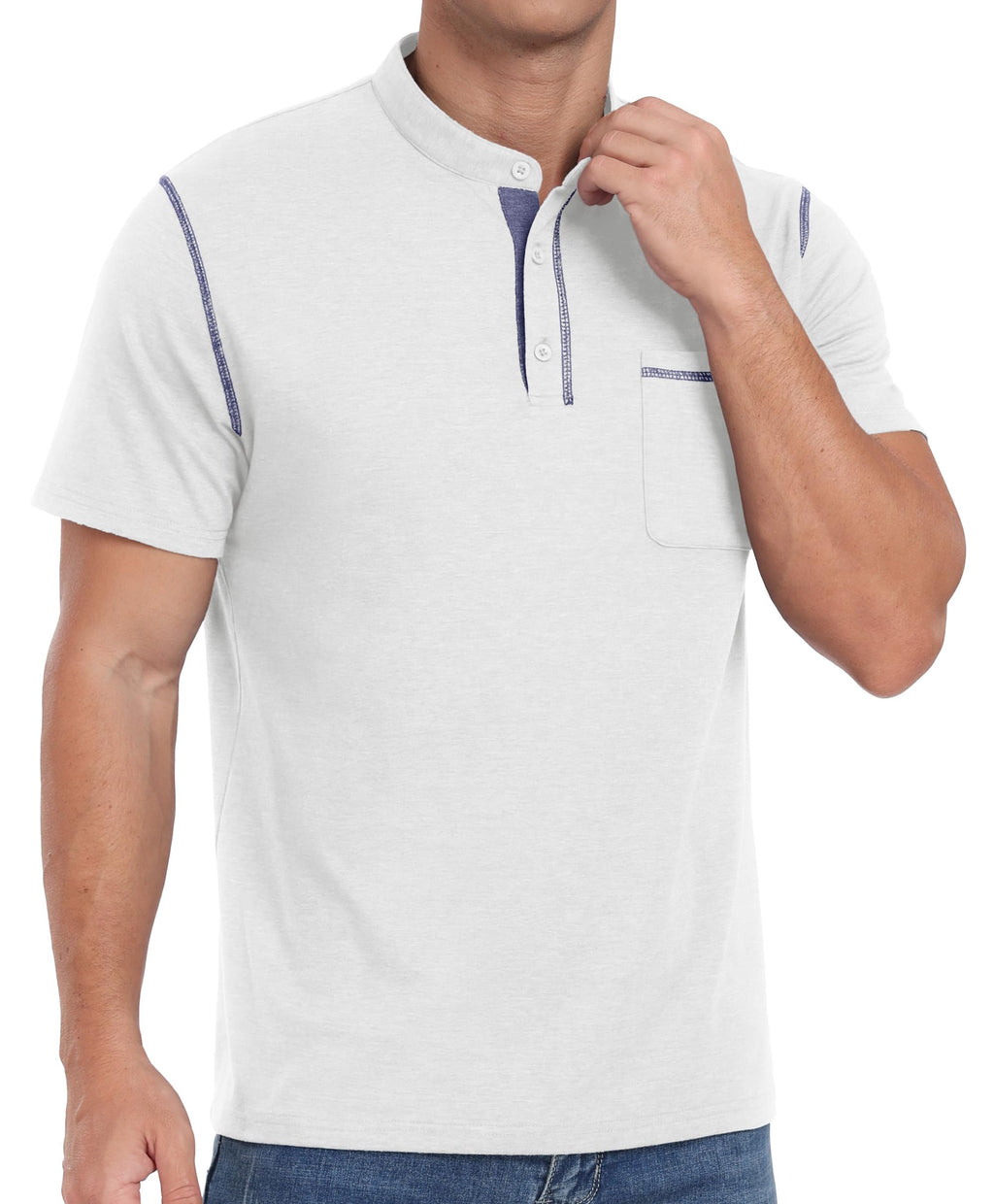 Sailwind Mens Henley Shirts Short Sleeve Summer Casual Classic Cotton