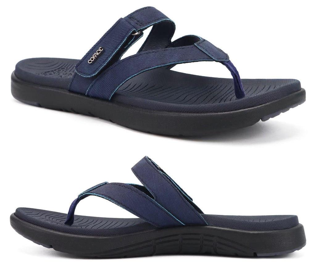 COFACE Womens Fashion Orthotic Flip Flops Ladies Slip On Lightweight Athletic Yoga Mat Cushion Thong Sandals With Comfortable Plantar Fasciitis Arch Support