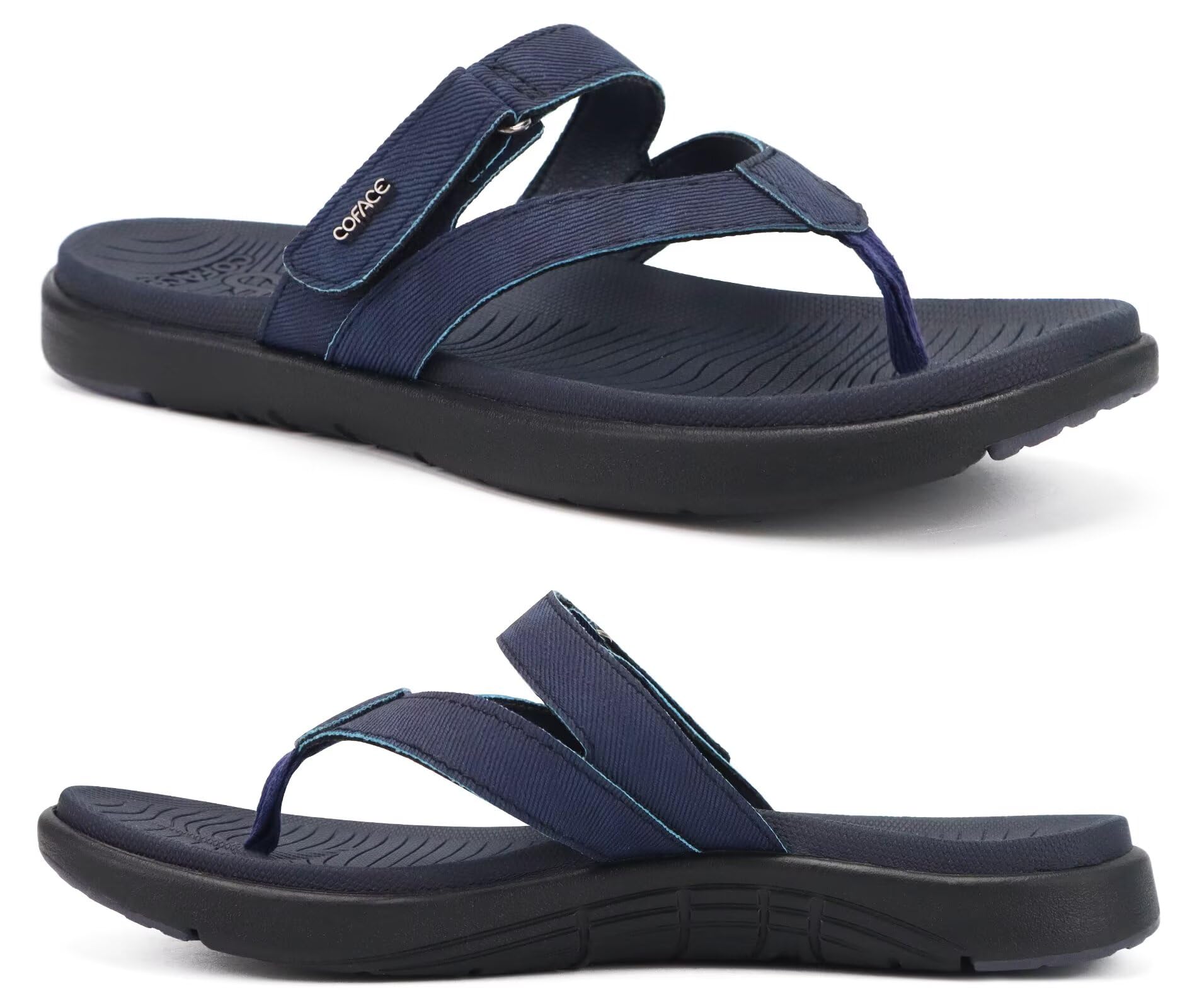 COFACE Womens Fashion Orthotic Flip Flops Ladies Slip On Lightweight Athletic Yoga Mat Cushion Thong Sandals With Comfortable Plantar Fasciitis Arch Support