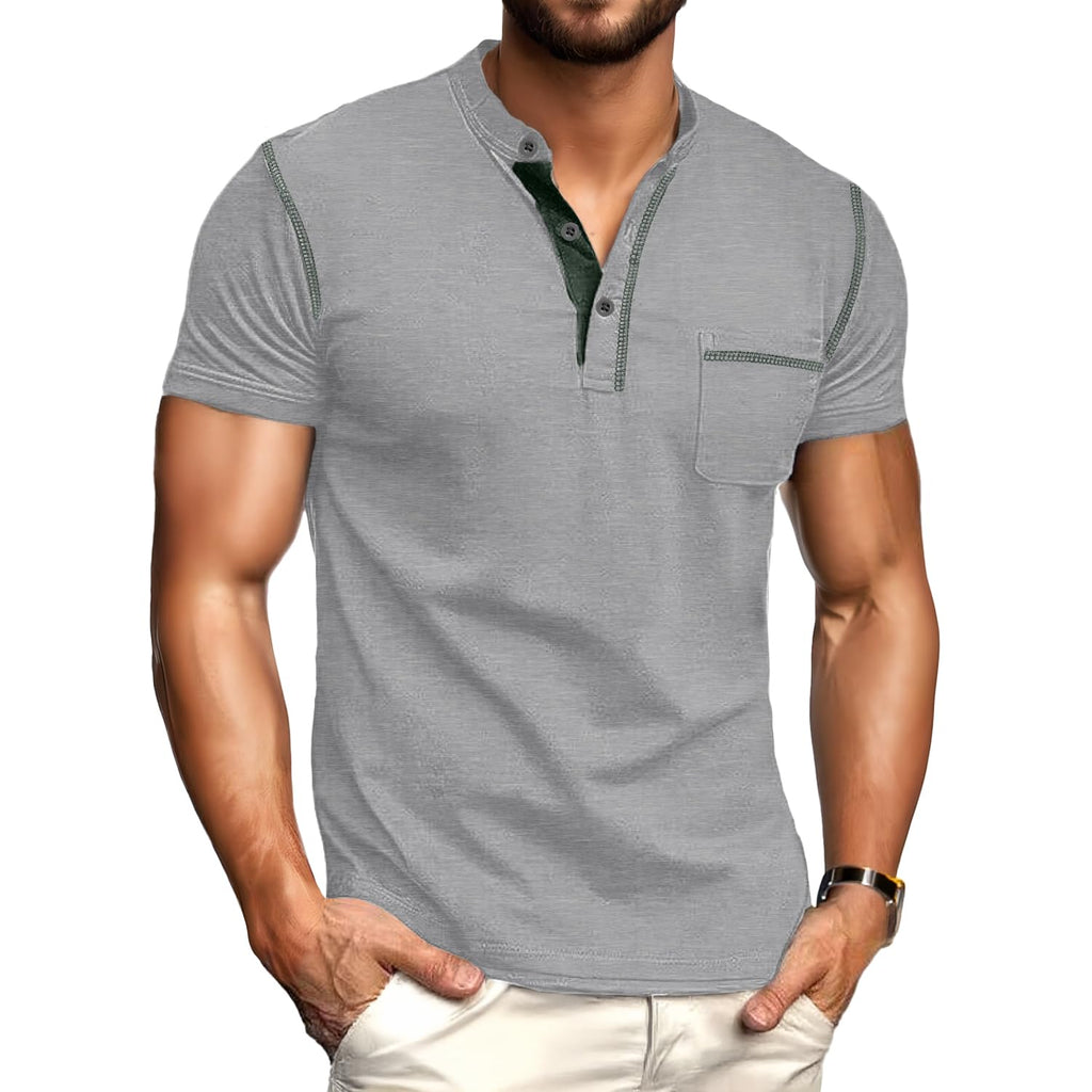Sailwind Mens Henley Shirts Short Sleeve Summer Casual Classic Cotton