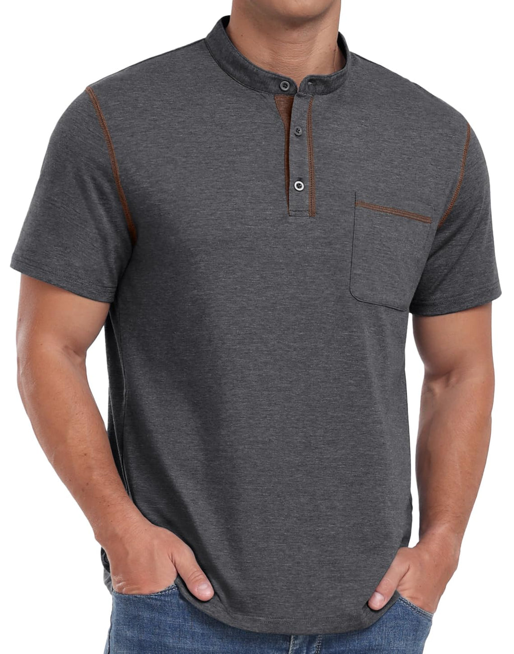 Sailwind Mens Henley Shirts Short Sleeve Summer Casual Classic Cotton