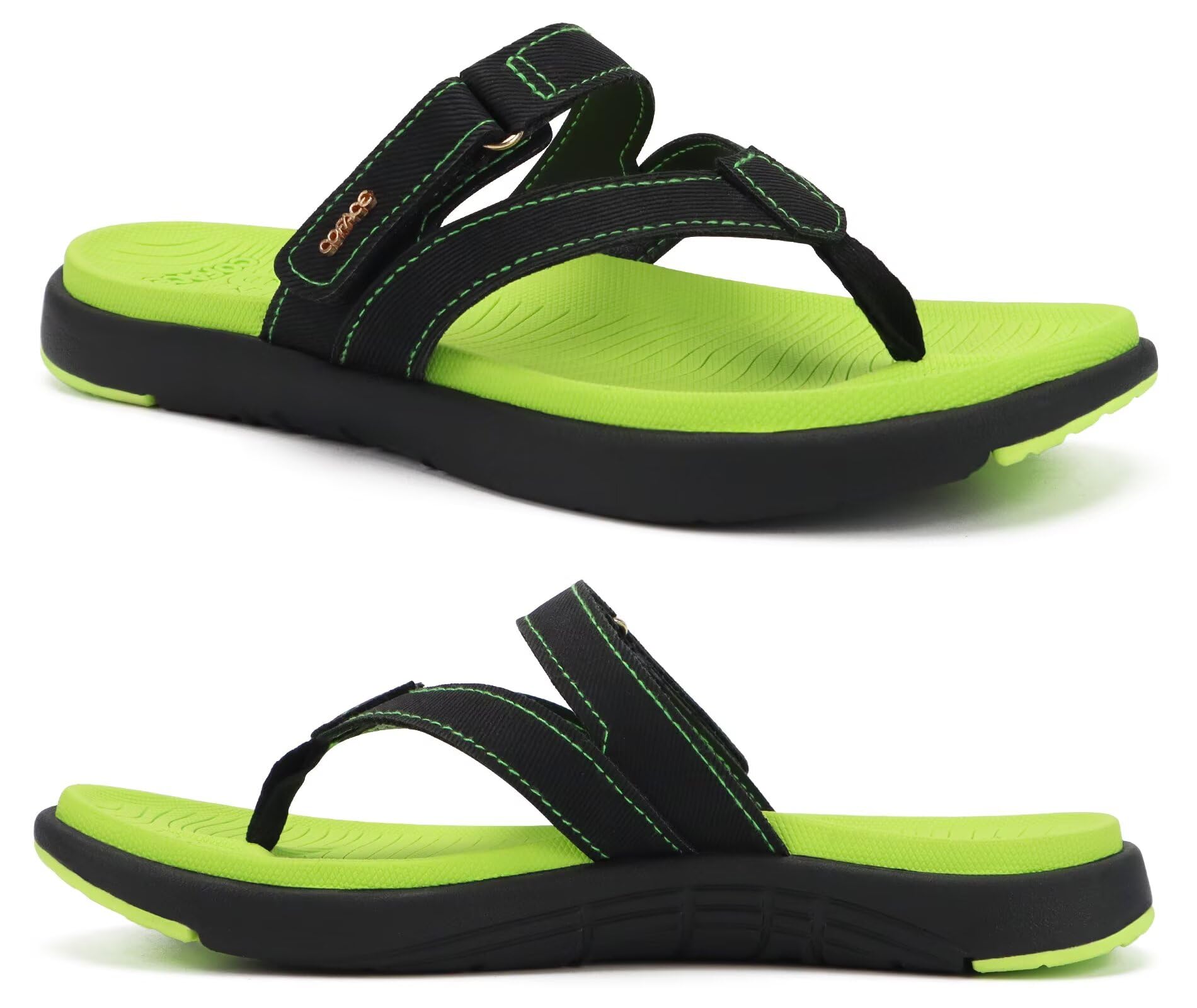 COFACE Womens Fashion Orthotic Flip Flops Ladies Slip On Lightweight Athletic Yoga Mat Cushion Thong Sandals With Comfortable Plantar Fasciitis Arch Support