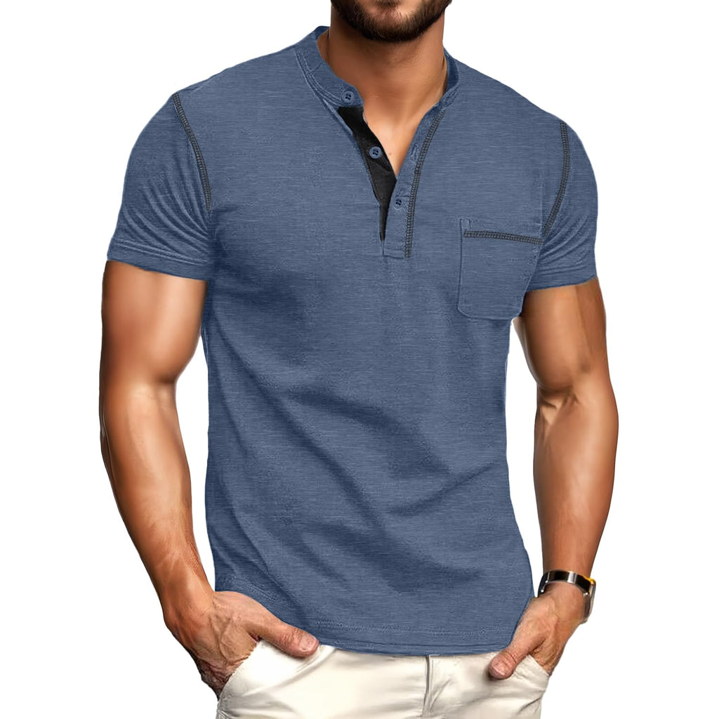 Sailwind Mens Henley Shirts Short Sleeve Summer Casual Classic Cotton