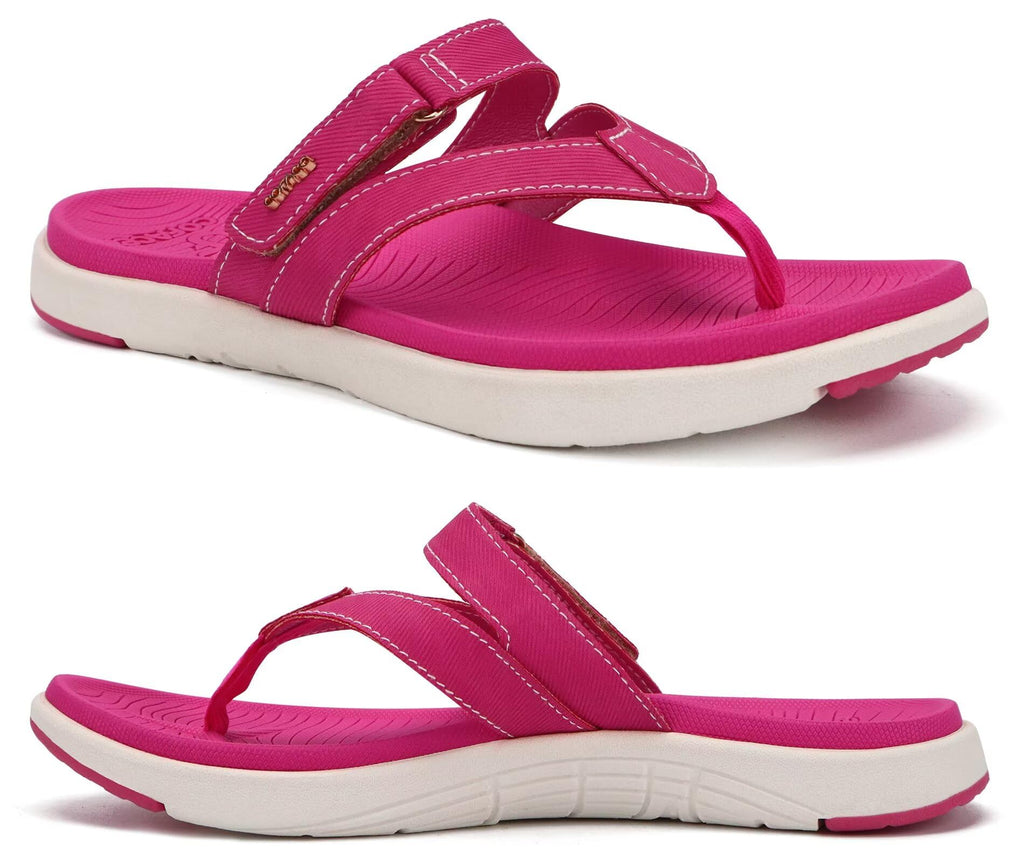 COFACE Womens Fashion Orthotic Flip Flops Ladies Slip On Lightweight Athletic Yoga Mat Cushion Thong Sandals With Comfortable Plantar Fasciitis Arch Support