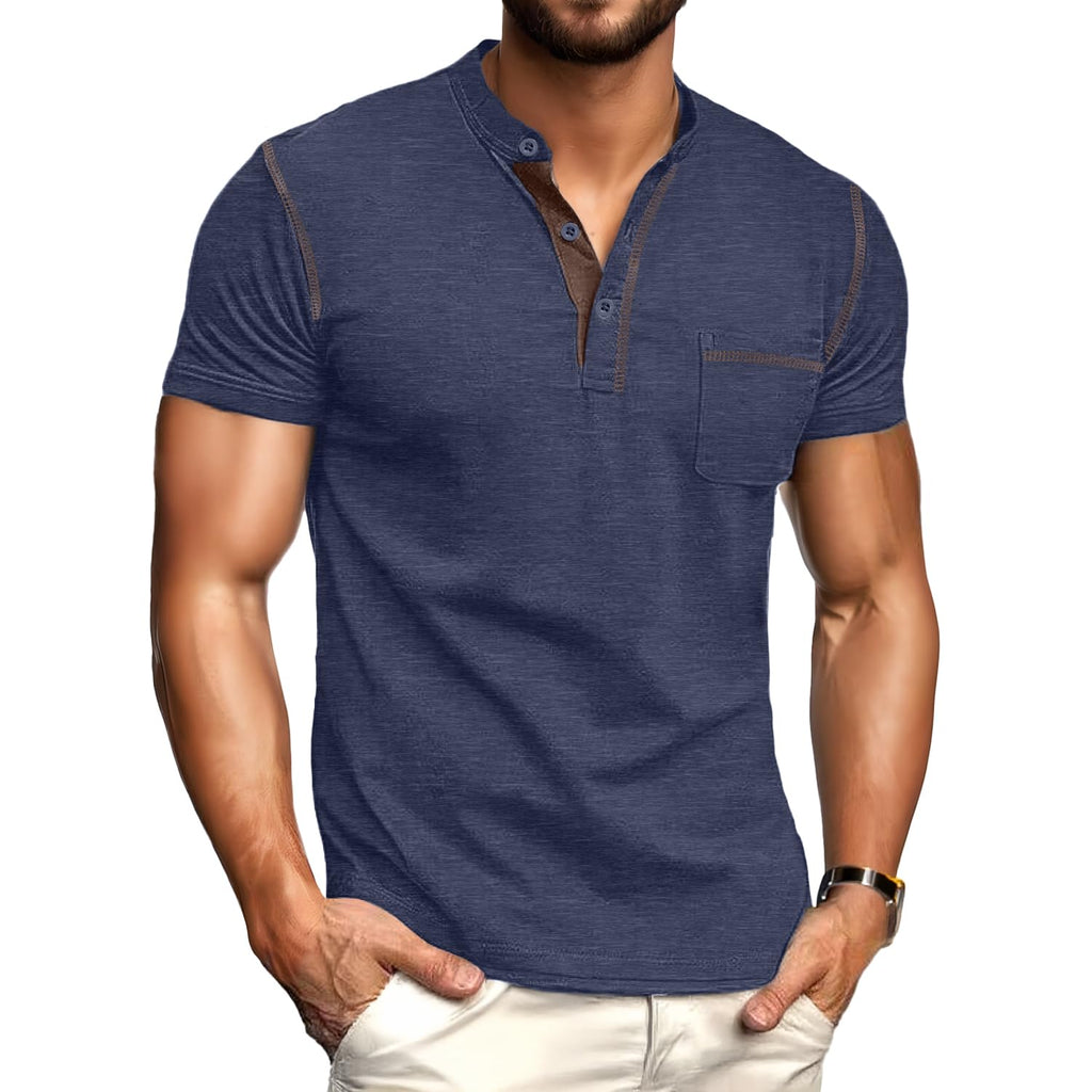 Sailwind Mens Henley Shirts Short Sleeve Summer Casual Classic Cotton