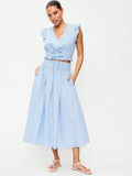 Old Navy Women'S Smocked-Waist Midi Skirt