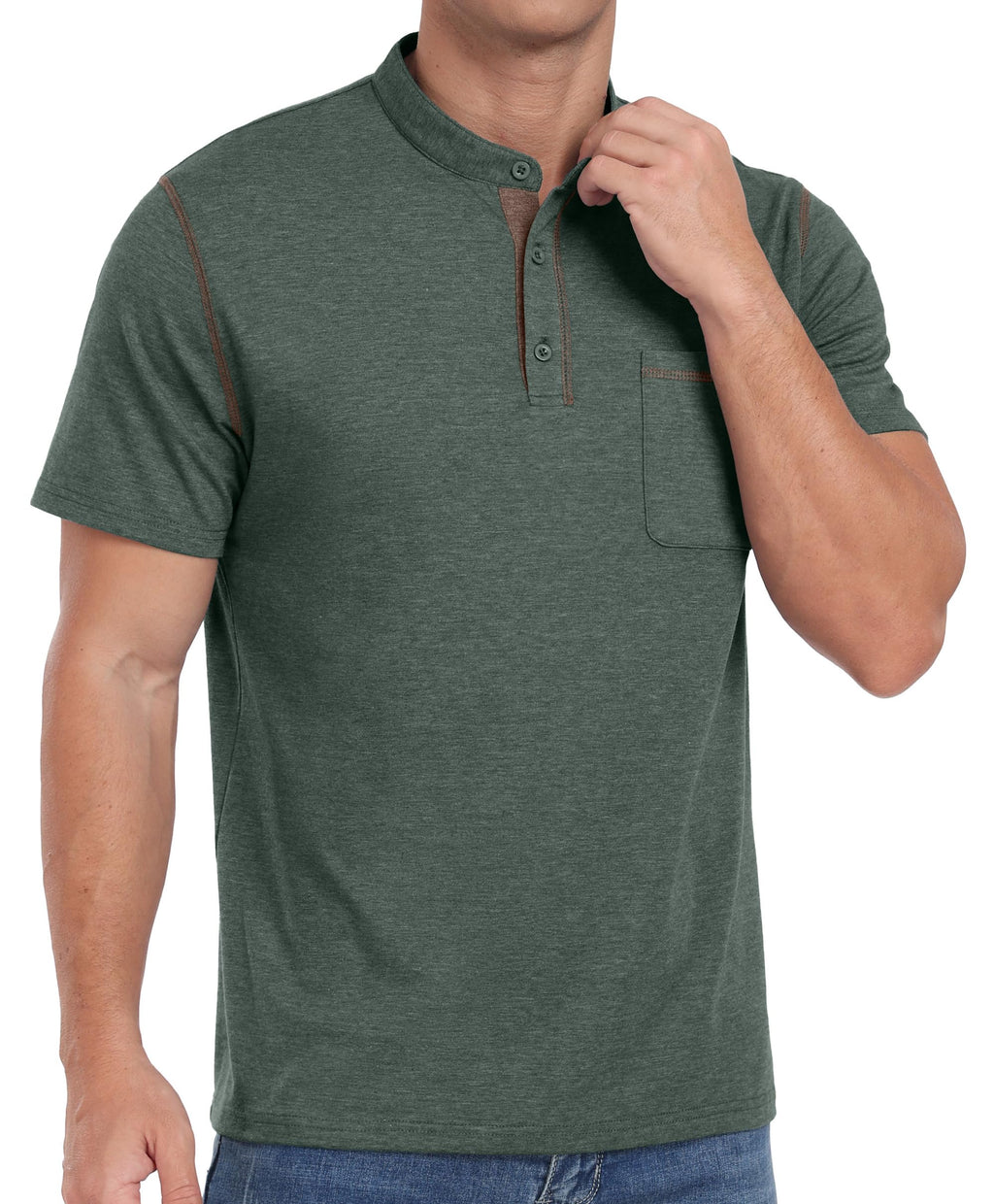 Sailwind Mens Henley Shirts Short Sleeve Summer Casual Classic Cotton