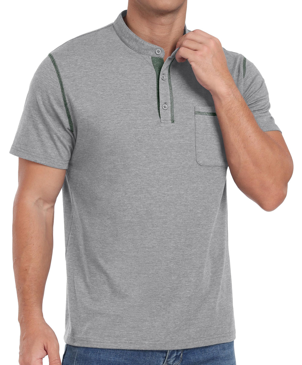 Sailwind Mens Henley Shirts Short Sleeve Summer Casual Classic Cotton