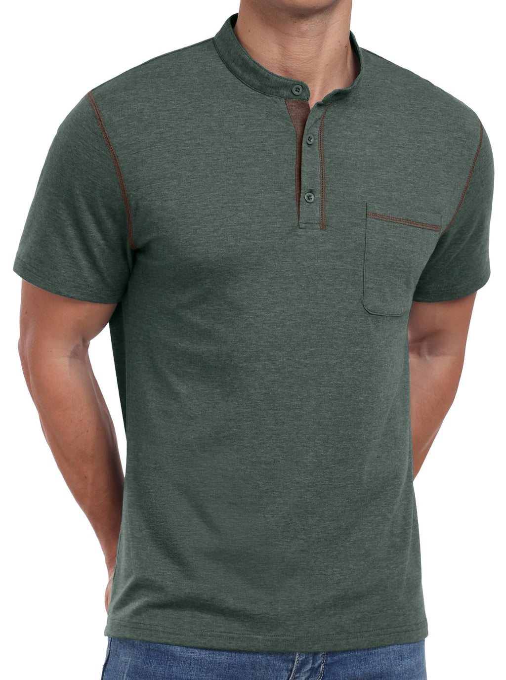 Sailwind Mens Henley Shirts Short Sleeve Summer Casual Classic Cotton