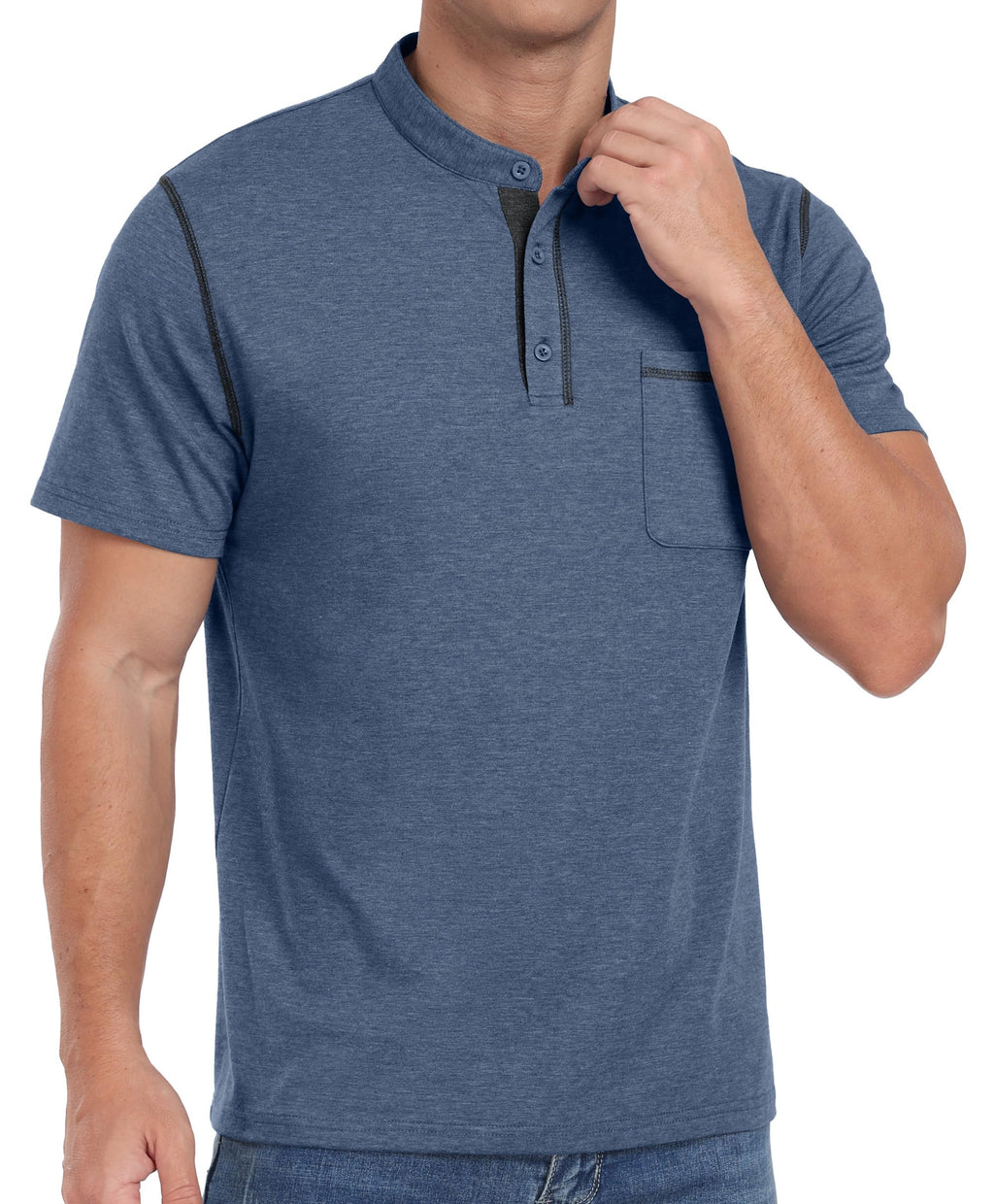 Sailwind Mens Henley Shirts Short Sleeve Summer Casual Classic Cotton