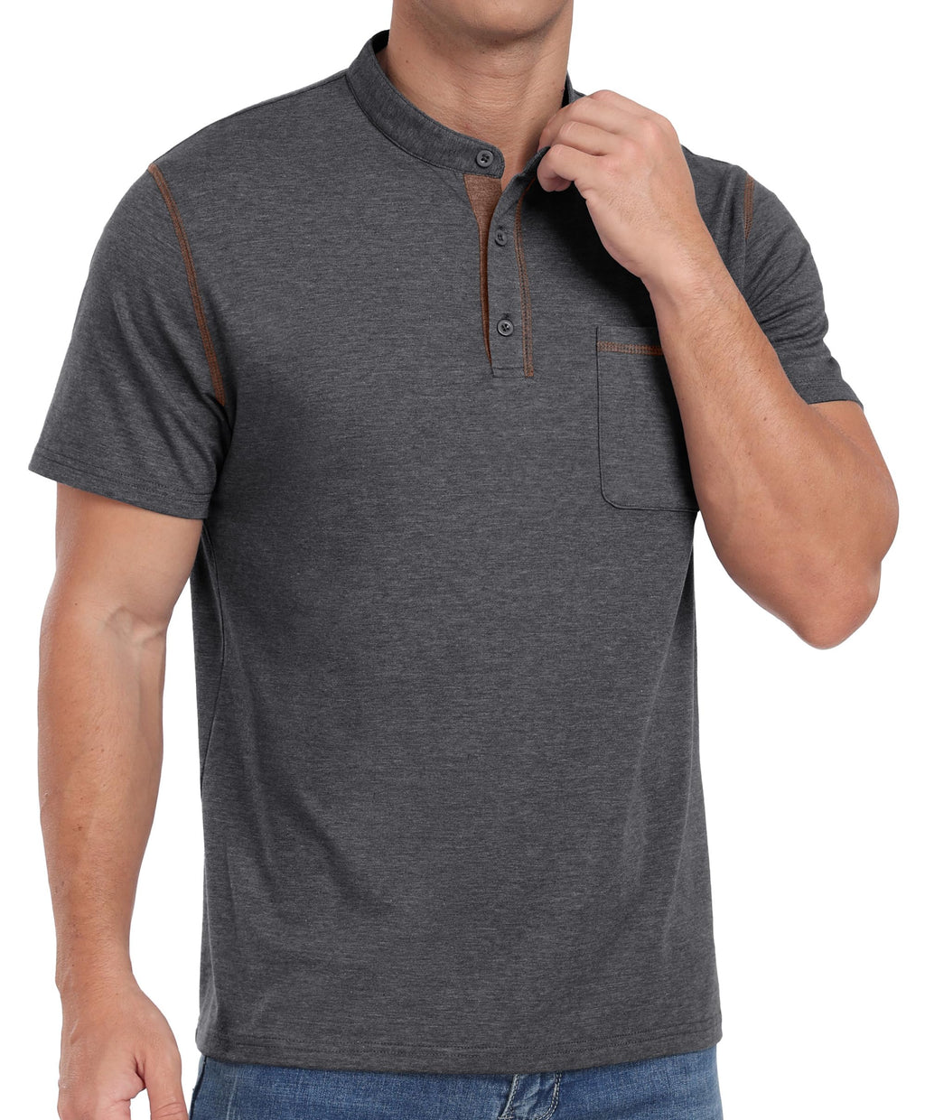 Sailwind Mens Henley Shirts Short Sleeve Summer Casual Classic Cotton