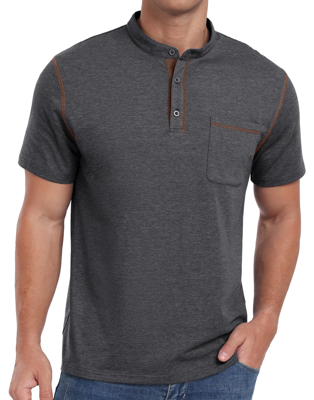 Sailwind Mens Henley Shirts Short Sleeve Summer Casual Classic Cotton