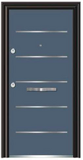 Puerta exterior de seguridad Azul