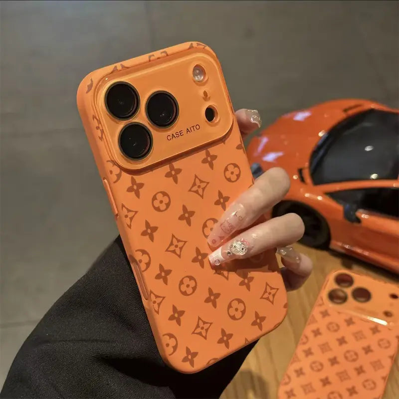 Advanced Floral Pattern Phone Case Silicone Shock-Absorbing High-End Phone Case, Suitable for Iphone 17.16.15.14... Models