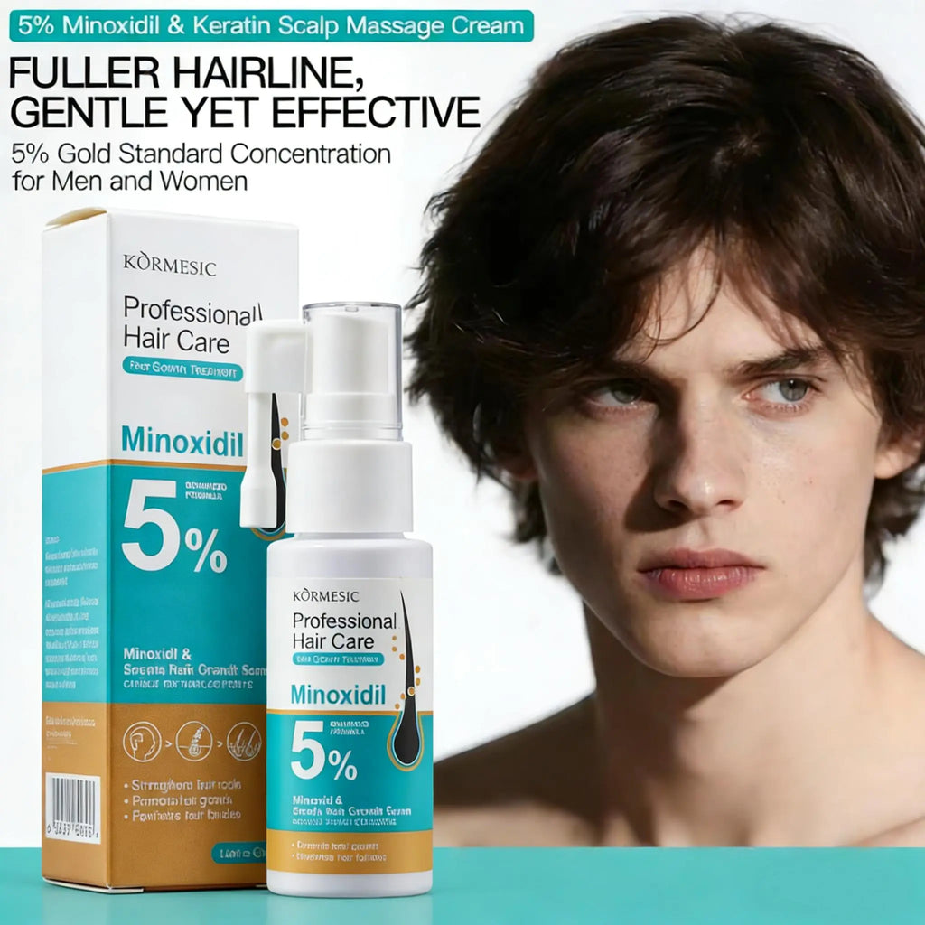 [BUY 1 GET 1 FREE]KÖRMESIC 5% Minoxidil Hair Growth Scalp Massage Cream with Keratin & Ginger for Men Women Prevents Loss Repairs Follicles Promotes Strengthens Roots Buy 1 Get 1 Free Thickening Regrowth Formula Rosemary Biotin